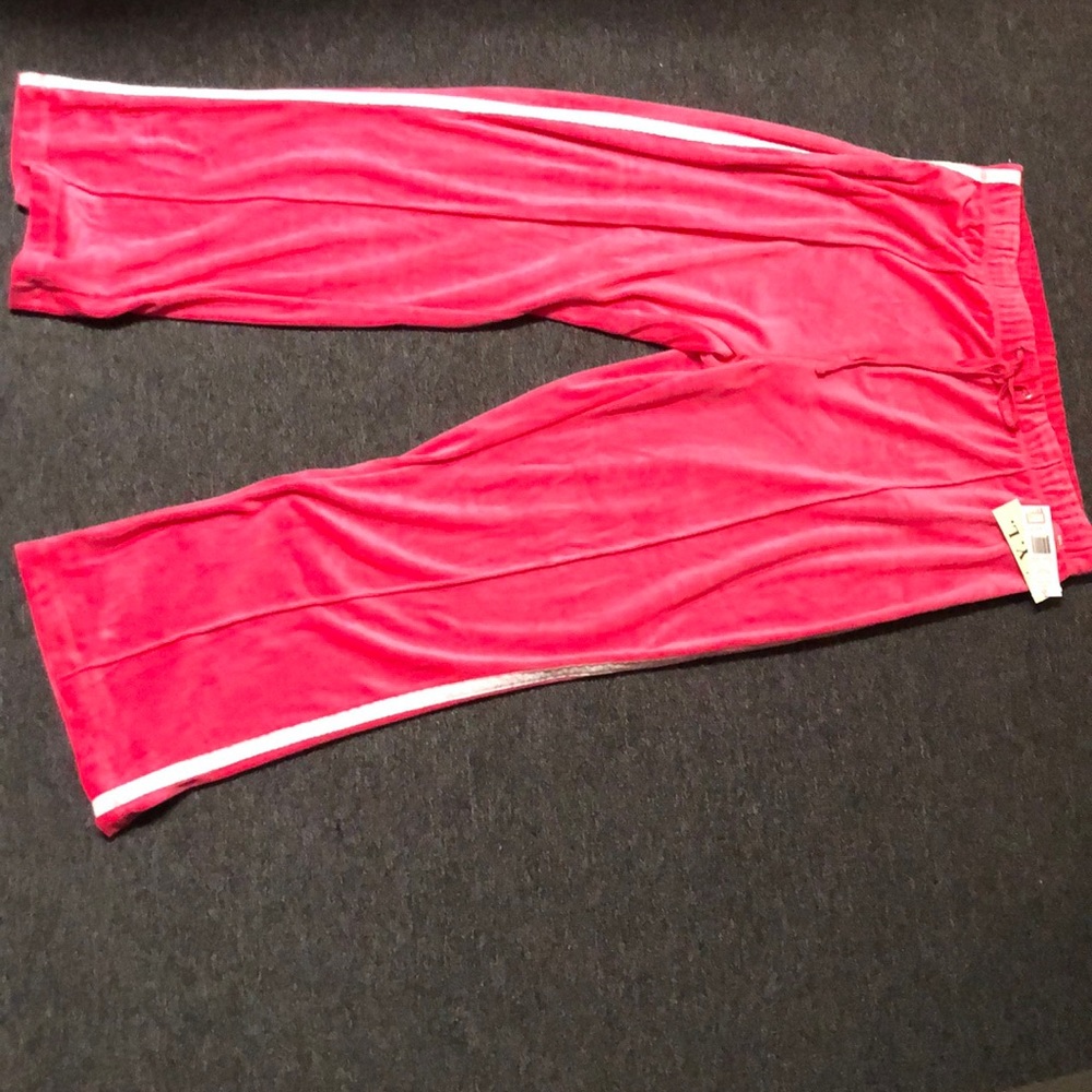 Brand new never worn velour hot pink sweatpants